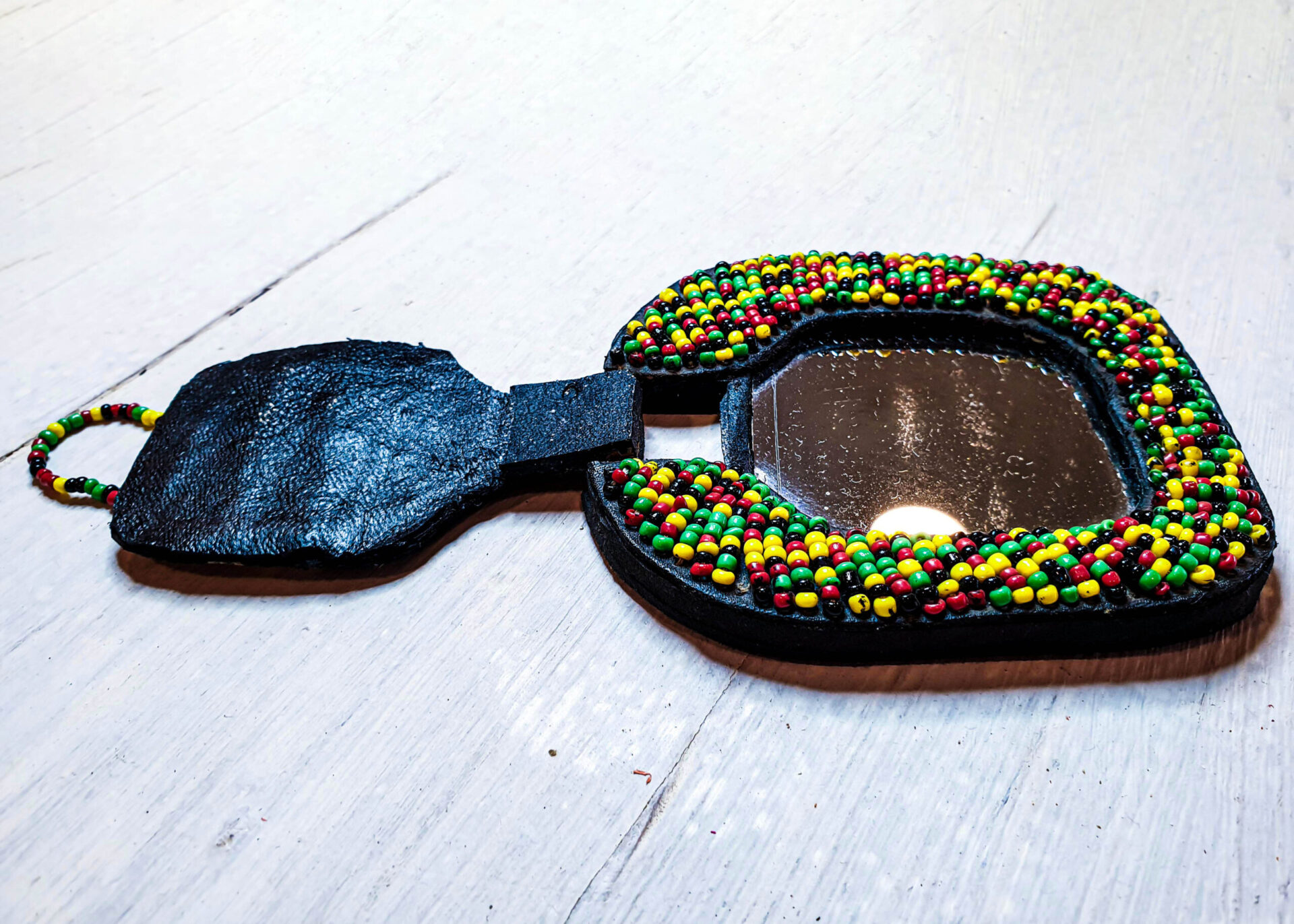 Beaded Hand Mirror
