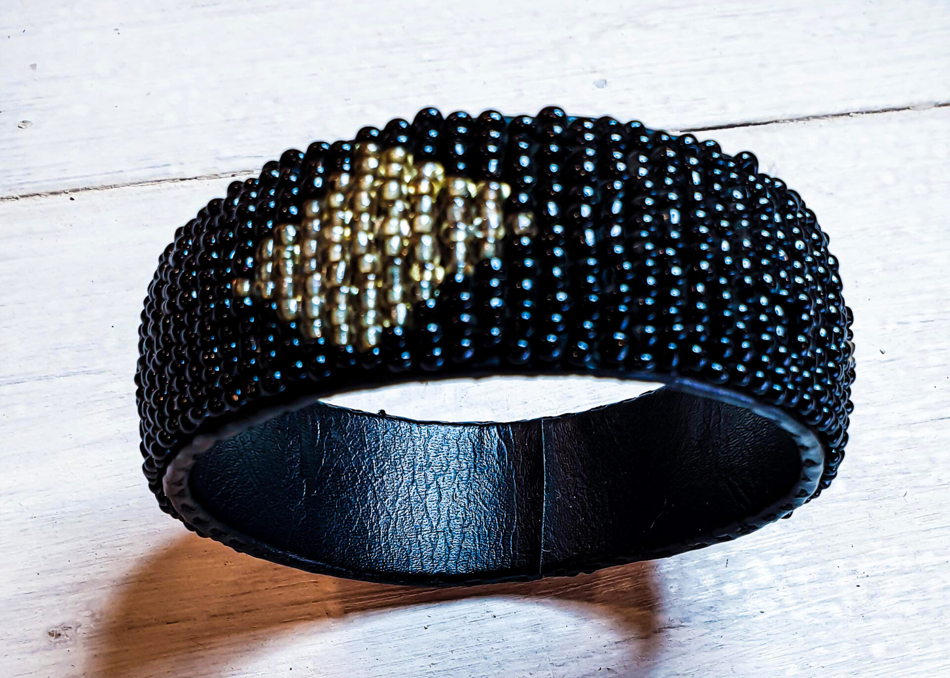 Black beaded Bangle African Beaded Bangle